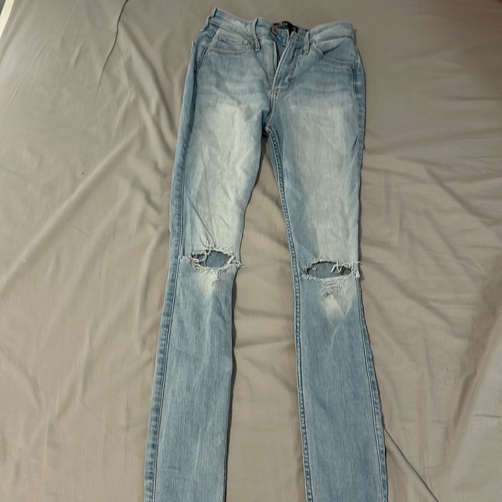 Hollister light blue ripped jeans